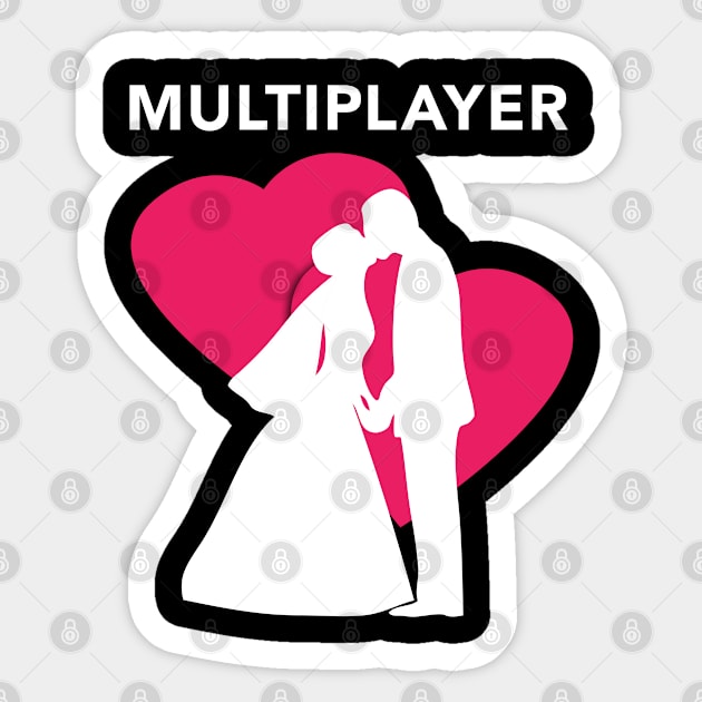 Multiplayer Funny Gamer Marriage Sticker by HappyGiftArt